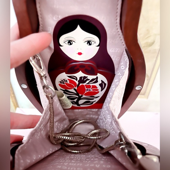 Super rare Kate spade Ohh La La Doll face Matryoshka Doll novelty purse - Picture 10 of 14